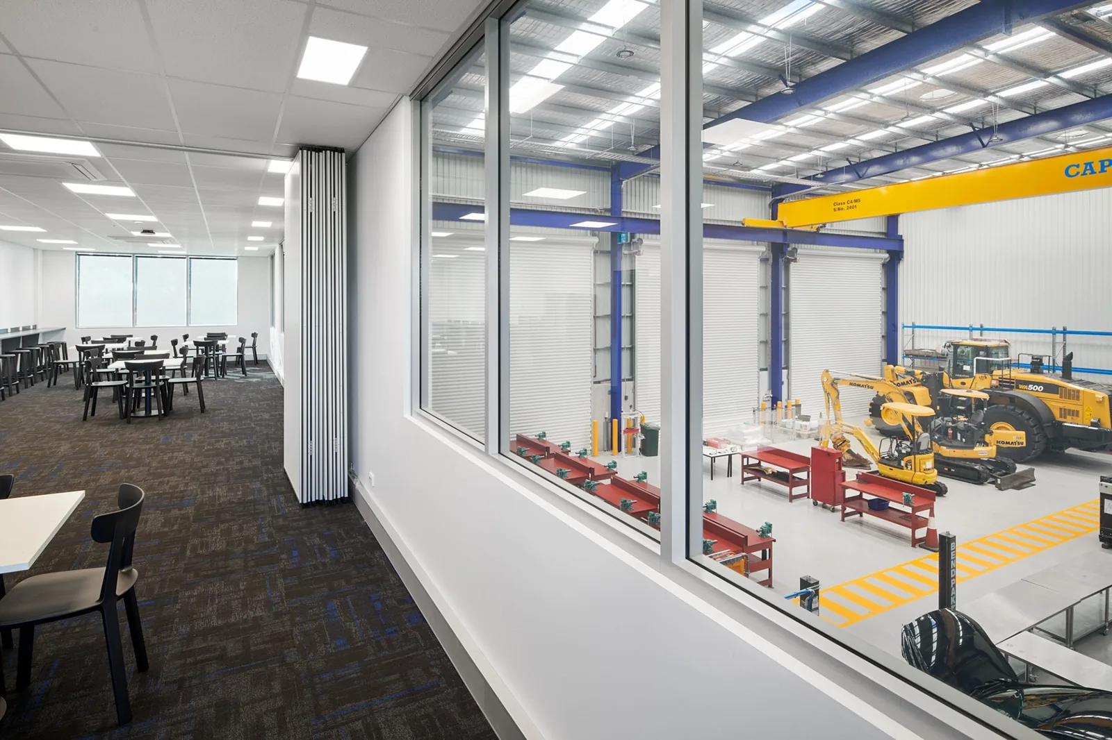 Komatsu Training Academy commercial fitout, Perth by DesignFit
